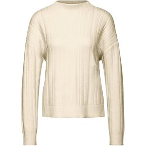 Street One tröja med ribbstruktur, Mjuk beige, 40 Street One tröja med ribbstruktur, Mjuk beige, 40