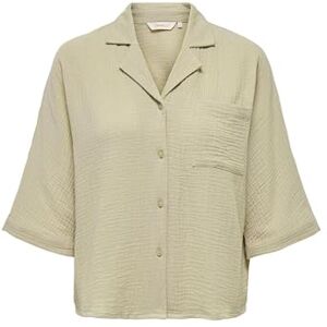 ONLY Dam ONLTHYRA SS NOOS WVN t-shirt, Oxford Tan, S, Oxford brun, S ONLY Dam ONLTHYRA SS NOOS WVN t-shirt, Oxford Tan, S, Oxford brun, S