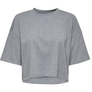 ONLY Onlmale S/S glittertopp JRS, SILVER, L ONLY Onlmale S/S glittertopp JRS, SILVER, L