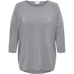ONLY Carmakoma dam Carlamour 3/4 Top JRS Noos, Mörkgrå melange/detalj: melerad, XL ONLY Carmakoma dam Carlamour 3/4 Top JRS Noos, Mörkgrå melange/detalj: melerad, XL