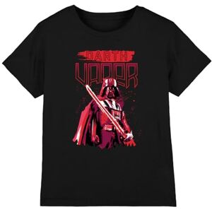 Star Wars pojke färg Vader unisex barn t-shirt, Svart, 7-8 År Star Wars pojke färg Vader unisex barn t-shirt, Svart, 7-8 År
