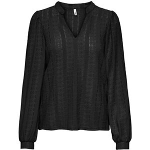 ONLY Onlmelanie L/S Split Top JRS, svart, S ONLY Onlmelanie L/S Split Top JRS, svart, S