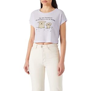Koton Dam kortärmad tryckt T-shirt, Lilac (350), XS Koton Dam kortärmad tryckt T-shirt, Lilac (350), XS
