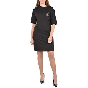Giorgio Armani Damer studded icon logo T-shirt casual klänning, Svart/studs, XS Giorgio Armani Damer studded icon logo T-shirt casual klänning, Svart/studs, XS