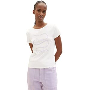 TOM TAILOR Denim Damer T-shirt 1035383, 10348 Gardenia White, M TOM TAILOR Denim Damer T-shirt 1035383, 10348 Gardenia White, M