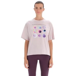 Dagi Dam kortärmad crew neck geometrisk vanlig t-shirt, lila, XL Dagi Dam kortärmad crew neck geometrisk vanlig t-shirt, lila, XL