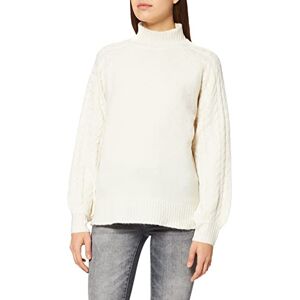 PIECES Dam PCFUNA LS HIGH Neck Knit BC-tröja, Cloud Dancer, M PIECES Dam PCFUNA LS HIGH Neck Knit BC-tröja, Cloud Dancer, M