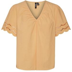 VERO MODA Dam VMSIV SS V-hals topp WVN BTQ blus, mock orange, S, Mock orange, S VERO MODA Dam VMSIV SS V-hals topp WVN BTQ blus, mock orange, S, Mock orange, S