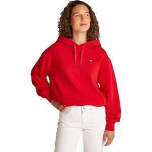 Tommy Hilfiger kvinnors REG kontrast flagga huvtröja WW0WW45979, Röd (primär röd), 3XL Tommy Hilfiger kvinnors REG kontrast flagga huvtröja WW0WW45979, Röd (primär röd), 3XL