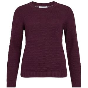 Vila Vidalo O-Neck L/S stickad topp – Noos, Fig, XL Vila Vidalo O-Neck L/S stickad topp – Noos, Fig, XL