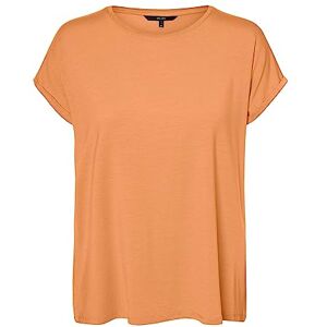 VERO MODA dam Tröja Vmava Plain Ss Top Gajrs Noos, Mock orange, XL VERO MODA dam Tröja Vmava Plain Ss Top Gajrs Noos, Mock orange, XL