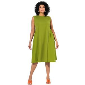 Ulla Popken Kleid, Materialmix klänning, materialblandning, gräsgrön, 48-50 kvinnor, Gräsgrön, 46/48 Ulla Popken Kleid, Materialmix klänning, materialblandning, gräsgrön, 48-50 kvinnor, Gräsgrön, 46/48