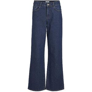 Object Dam bred passform jeans med medelhög midja, Mörkblå denim, S Object Dam bred passform jeans med medelhög midja, Mörkblå denim, S