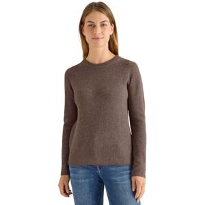 Cecil Tröja med strukturell detaljer Mushroom Taupe Melange S Cecil Tröja med strukturell detaljer Mushroom Taupe Melange S