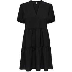 ONLY Onlnova Life Elite S/S Thea Dress Solid, svart, XL ONLY Onlnova Life Elite S/S Thea Dress Solid, svart, XL