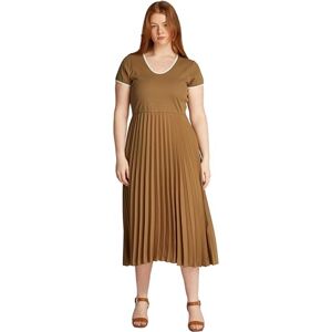 Tommy Hilfiger kvinnors CRV kontrast mjuk V-NK klänning WW0WW46077, Brun (Hickory), 74 Tommy Hilfiger kvinnors CRV kontrast mjuk V-NK klänning WW0WW46077, Brun (Hickory), 74