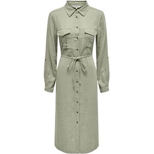 ONLY Onlcaro Ls linne Bl L Shirt Dress Cc PNT klänning, Oljegrön, S ONLY Onlcaro Ls linne Bl L Shirt Dress Cc PNT klänning, Oljegrön, S