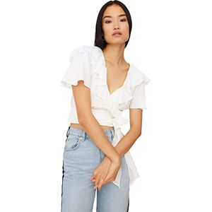 Trendyol dam färgglad voluminerad blus. Blus, ecru, 40 Trendyol dam färgglad voluminerad blus. Blus, ecru, 40