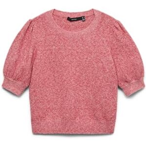 VERO MODA VMDOFFY 2/4 O-hals tröja GA NOOS, Fiery röd/detalj: melerad, S VERO MODA VMDOFFY 2/4 O-hals tröja GA NOOS, Fiery röd/detalj: melerad, S