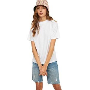 Trendyol stickad T-shirt med Upright krage skjorta, vit, XS dam, Vitt och blått, XS Trendyol stickad T-shirt med Upright krage skjorta, vit, XS dam, Vitt och blått, XS