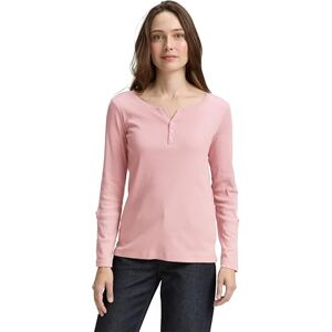 TOM TAILOR Dam Henley långärmad med ränder av ekologisk bomull, 11055 – morgon rosa, XL TOM TAILOR Dam Henley långärmad med ränder av ekologisk bomull, 11055 – morgon rosa, XL