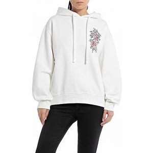 Replay Dam oversize huvtröja, 011 Naturligt vitt, XS Replay Dam oversize huvtröja, 011 Naturligt vitt, XS