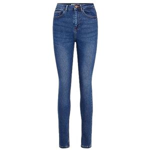 PIECES Kvinnliga jeans med hög midja smal passform, blå, 54 PIECES Kvinnliga jeans med hög midja smal passform, blå, 54
