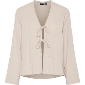 PIECES Pcsastina Ls Binding Top Bc, Silvergrå, M PIECES Pcsastina Ls Binding Top Bc, Silvergrå, M