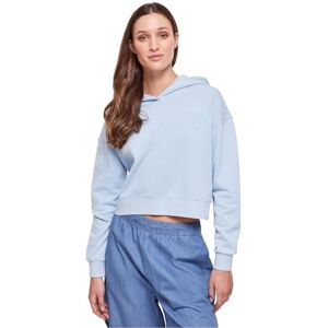 Urban Classics Dam kort blomma broderi Terry Hoody, Balticblue, XL Urban Classics Dam kort blomma broderi Terry Hoody, Balticblue, XL