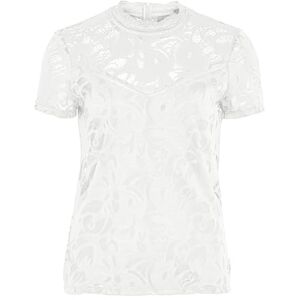 Vila dam Vistasia S/S Lace Noos Top, Vit (Cloud Dancer), S Vila dam Vistasia S/S Lace Noos Top, Vit (Cloud Dancer), S