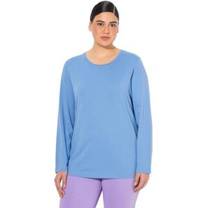 Ulla Popken damer stora storlekar överdimensionerade plus size t-shirt, smal, rund hals, långärmad, Ljus blåklint, 58/60 SE Ulla Popken damer stora storlekar överdimensionerade plus size t-shirt, smal, rund hals, långärmad, Ljus blåklint, 58/60 SE