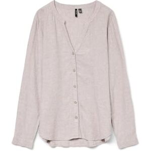 VERO MODA Vmlinn Ls V-hals skjorta WVN Noos, Måne kjol, S VERO MODA Vmlinn Ls V-hals skjorta WVN Noos, Måne kjol, S