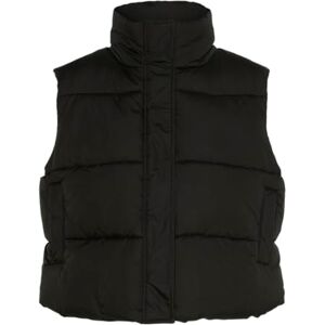PIECES dam Pcbee hög hals skuren buffertväst mm väst, svart, XS PIECES dam Pcbee hög hals skuren buffertväst mm väst, svart, XS