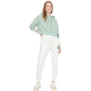 Trendyol kvinnor normal midja smal passform joggingbyxor träningsoverall byxor, Ecru, S Trendyol kvinnor normal midja smal passform joggingbyxor träningsoverall byxor, Ecru, S