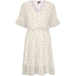 VERO MODA Vmsmilla 2/4 Short Dress WVN Ga, Ljus vit, L VERO MODA Vmsmilla 2/4 Short Dress WVN Ga, Ljus vit, L