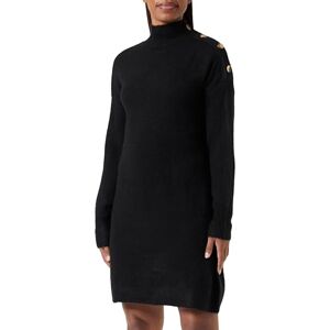 ONLY Onlalexa Ls High Button Dress Cs KNT klänning, svart, M ONLY Onlalexa Ls High Button Dress Cs KNT klänning, svart, M