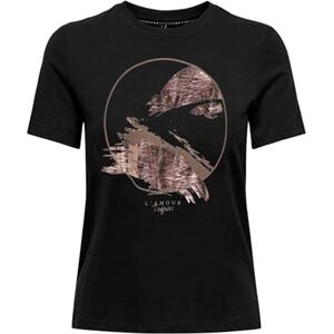 ONLY Onlkita Reg S/S Mix Top Box Cs JRS Ex. T-shirt, Svart/tryck: lamour, M ONLY Onlkita Reg S/S Mix Top Box Cs JRS Ex. T-shirt, Svart/tryck: lamour, M