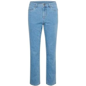 KAFFE Jeans KAvicky dam jeans jeans raka med raka ben byxor med hög midja, Ljusblå tvättad denim, 40 KAFFE Jeans KAvicky dam jeans jeans raka med raka ben byxor med hög midja, Ljusblå tvättad denim, 40