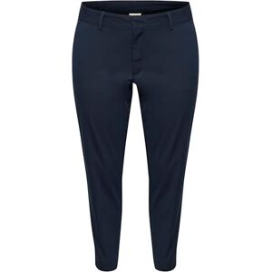 Kaffe Curve Plusstorlek byxor för dam beskurna chinos smal passform dragkedja, Midnight Marine, 42 Stor Kaffe Curve Plusstorlek byxor för dam beskurna chinos smal passform dragkedja, Midnight Marine, 42 Stor