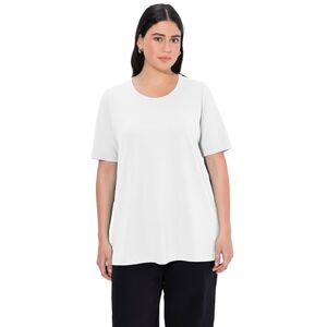Ulla Popken Damer, A-linje, rund hals, halvärm T-shirt, Vit ut, 62 Ulla Popken Damer, A-linje, rund hals, halvärm T-shirt, Vit ut, 62