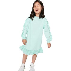 Trendyol Dam, dam, mini, smock, asymmetrisk krage, stickad klänning, klänning, Mint, S Trendyol Dam, dam, mini, smock, asymmetrisk krage, stickad klänning, klänning, Mint, S