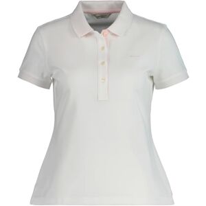 GANT Contrast Collar SS Pique Polo, Vit, XXL GANT Contrast Collar SS Pique Polo, Vit, XXL