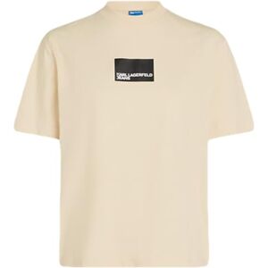 KARL LAGERFELD JEANS , Dam, Vanlig Kortärm Box Logo T-Shirt, Vanlig Fit, Brun, XS KARL LAGERFELD JEANS , Dam, Vanlig Kortärm Box Logo T-Shirt, Vanlig Fit, Brun, XS
