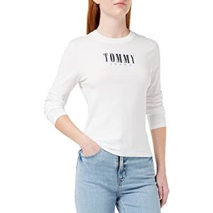 Tommy Jeans Tommy Hilfiger Dam Tjw Baby Essential Logo 2 Ls L/S T-shirt, Vit, S, Vitt, S Tommy Jeans Tommy Hilfiger Dam Tjw Baby Essential Logo 2 Ls L/S T-shirt, Vit, S, Vitt, S