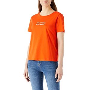 Koton Dam tryckt kort ärm bomull T-shirt, Röd (423), S Koton Dam tryckt kort ärm bomull T-shirt, Röd (423), S