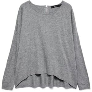 VERO MODA Kvinnlig blus VMBREEZE tröja, Medium grå melerad, XL VERO MODA Kvinnlig blus VMBREEZE tröja, Medium grå melerad, XL