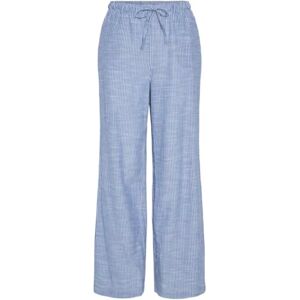 PIECES dam Pcapia Hw Wide Pants mm byxor, Nautisk blå/ränder: ljus vit, XL PIECES dam Pcapia Hw Wide Pants mm byxor, Nautisk blå/ränder: ljus vit, XL
