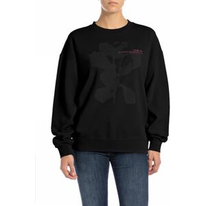 Replay dam oversize sweatshirt, 098 svart, XS Replay dam oversize sweatshirt, 098 svart, XS