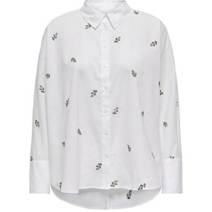 ONLY Onlnew Lina Grace Ls Emb Shirt Noos WVN, Ljus vit, 3XL ONLY Onlnew Lina Grace Ls Emb Shirt Noos WVN, Ljus vit, 3XL