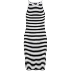 PIECES dam Pcjane Strap Short Dress mm klänning, Svart/ränder: ljus vit, XS PIECES dam Pcjane Strap Short Dress mm klänning, Svart/ränder: ljus vit, XS